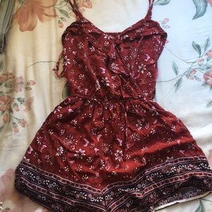 HOLLISTER Red Floral Romper